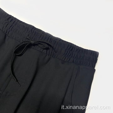 Pantaloni sportivi da jogging in nylon elasticizzato da uomo all&#39;ingrosso